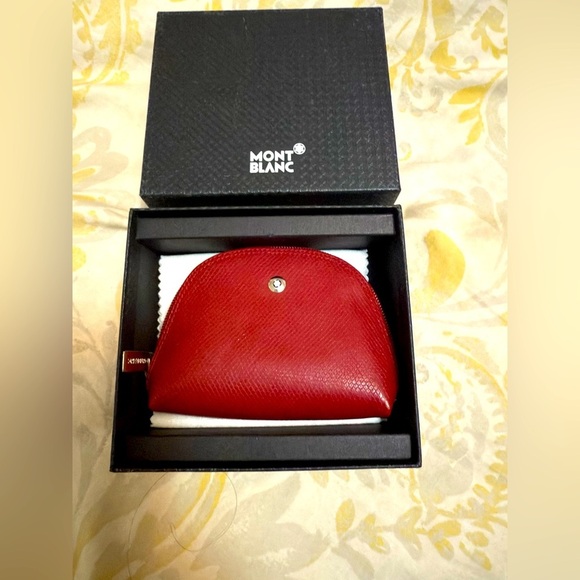 Montblanc Handbags - Montblanc Metallic Coin Pouch With Chain